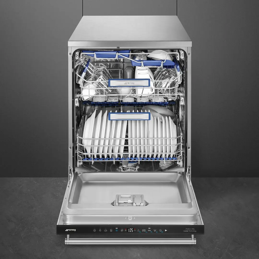 Smeg LVS345BQSTX Vrijstaande Vaatwasser 14 Couverts - RVS - afbeelding 3 van 6