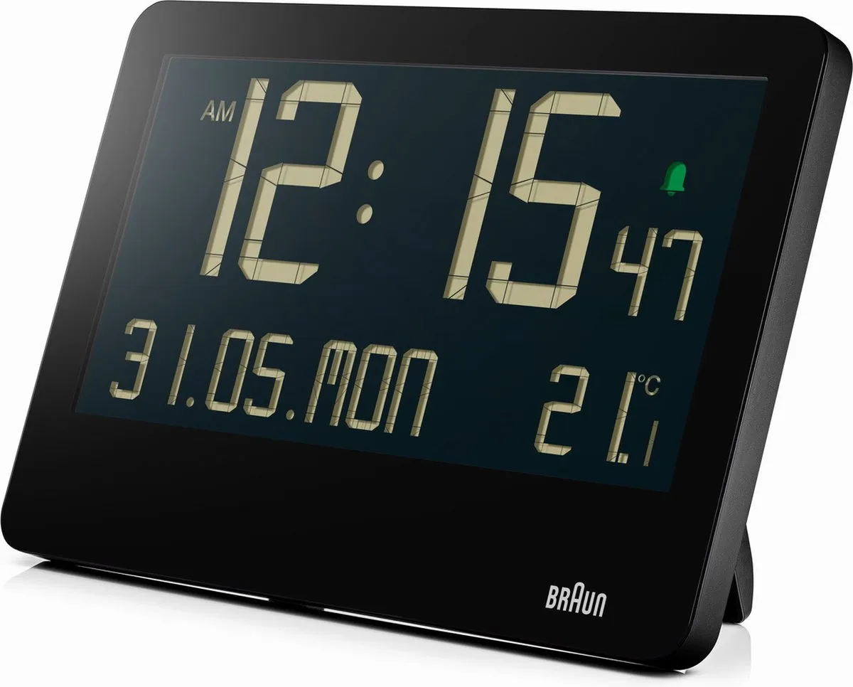 Braun BC14B Wandklok Digitaal - Zwart