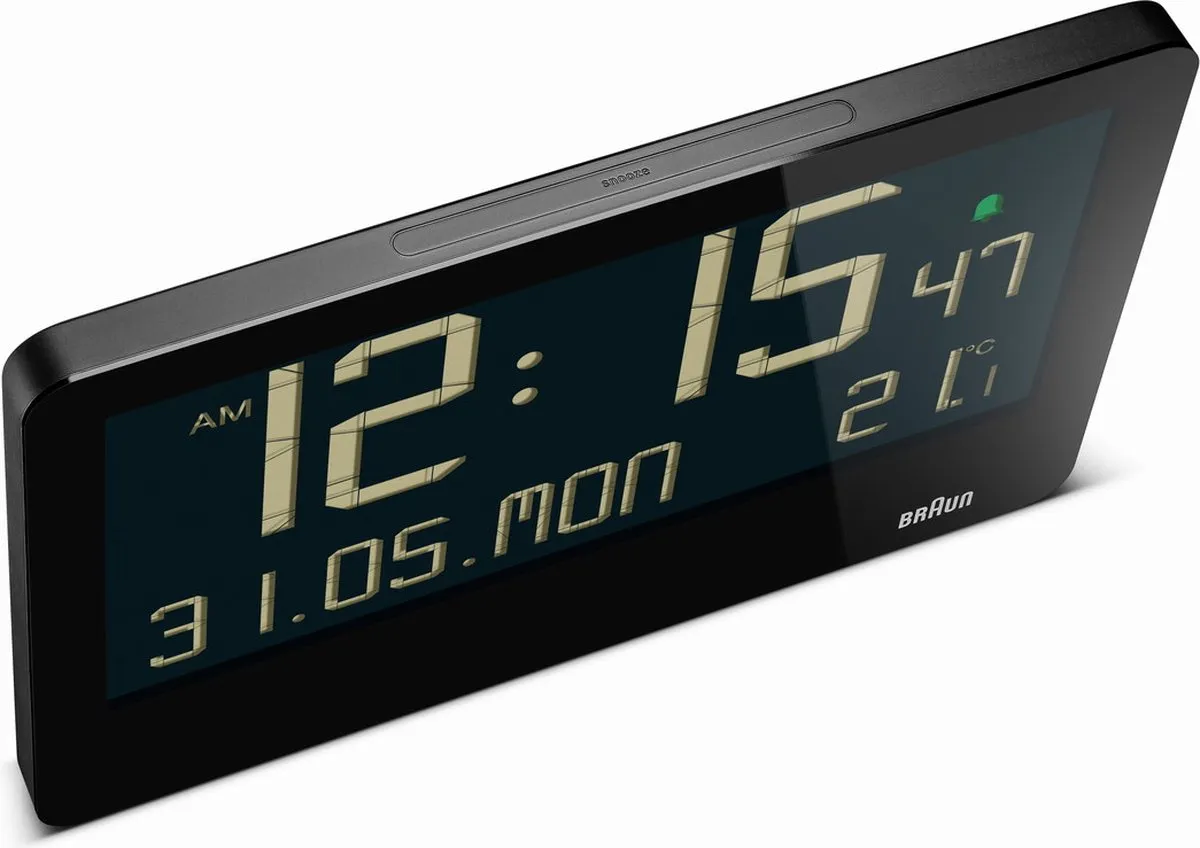 Braun BC14B Wandklok Digitaal - Zwart
