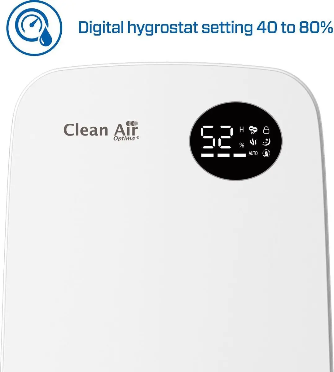 Clean Air Optima CA-606W Luchtbevochtiger - 5,5L - Ionisator - Parelwit - afbeelding 6 van 6