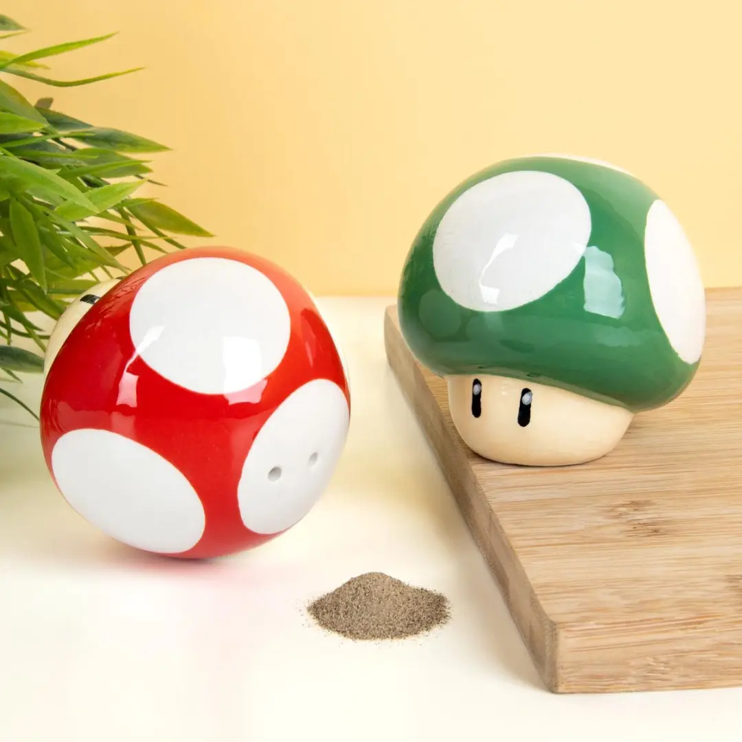 Paladone Super Mario Mushroom PP13410NN Peper- en Zoutstel - Groen/Rood/Wit - afbeelding 6 van 6