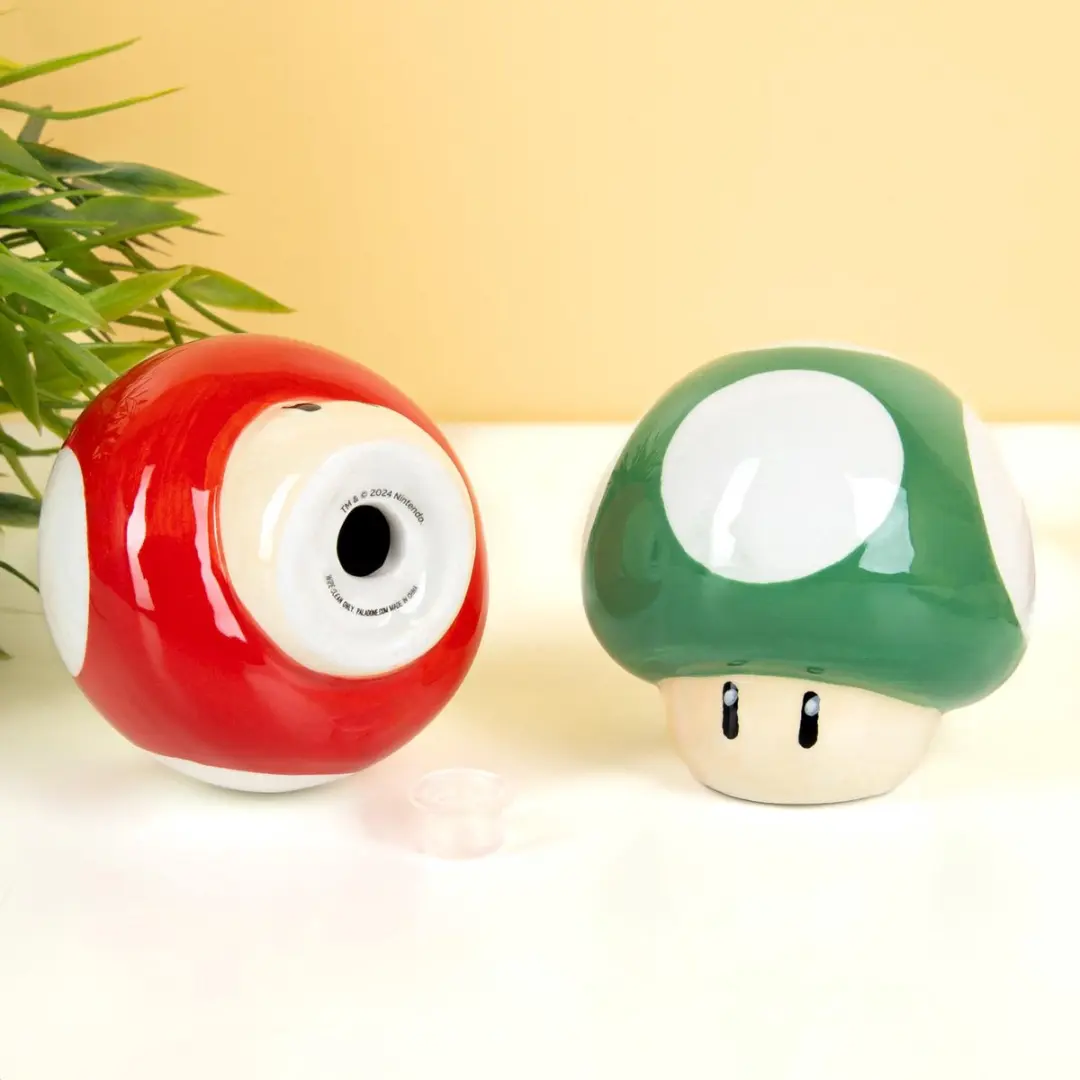 Paladone Super Mario Mushroom PP13410NN Peper- en Zoutstel - Groen/Rood/Wit