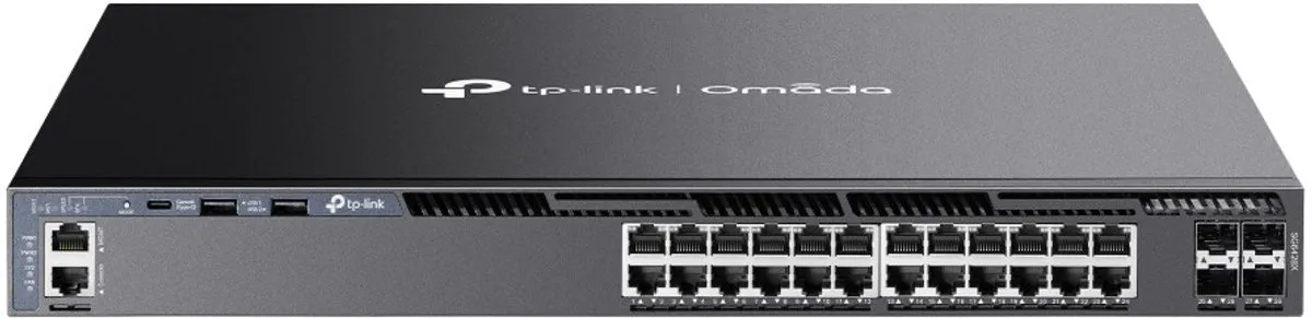 TP-Link Omada SG6428X Managed L3 Switch - 24x Gigabit - 128 Gbps - Zwart