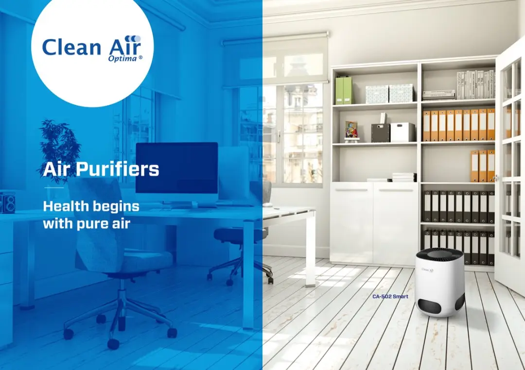 Clean Air Optima CA-502 Desktop Smart Luchtreiniger - 20m² - Lichtgrijs/Wit - afbeelding 6 van 6