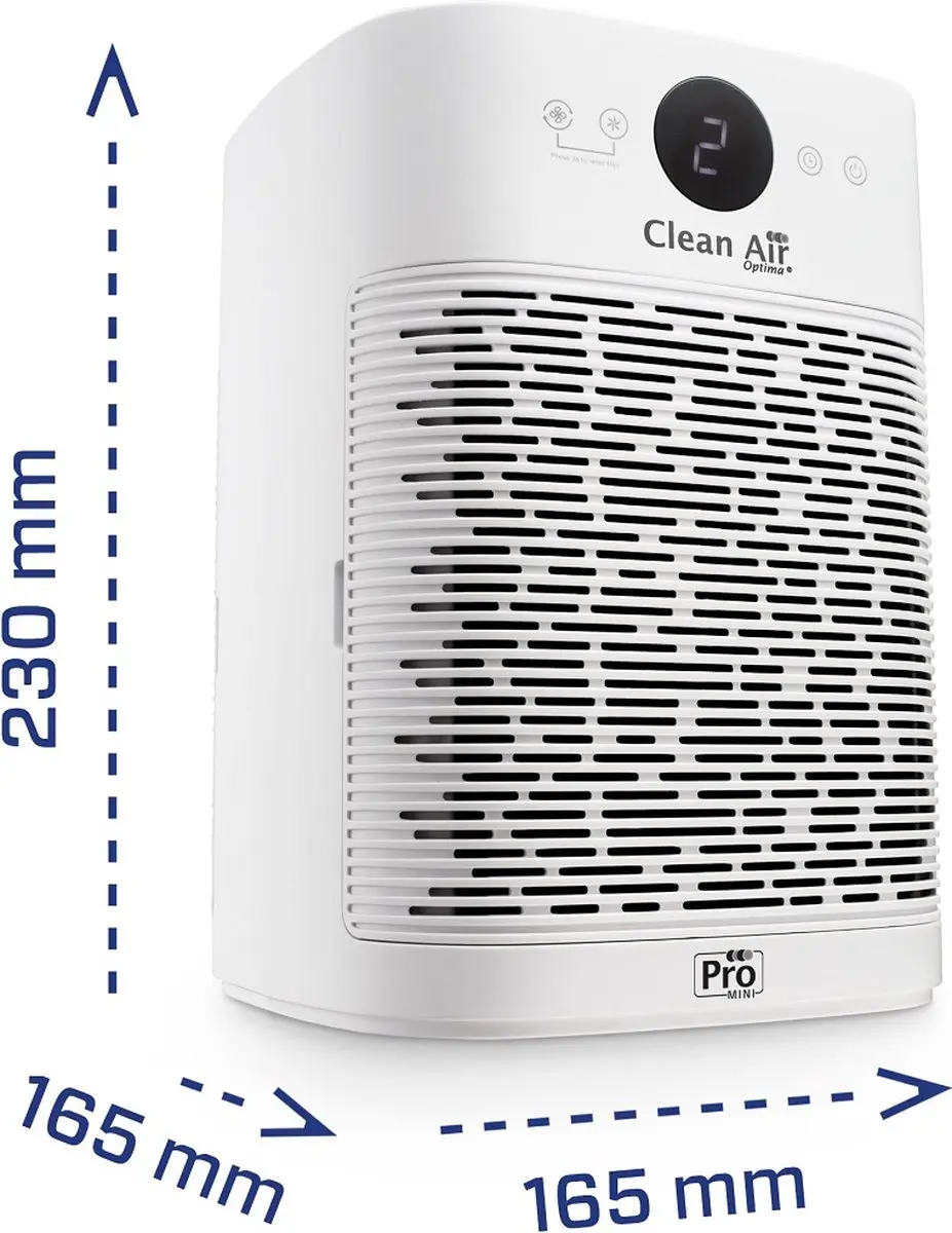 Clean Air Optima CA-502Pro Mini Luchtreiniger - 9-voudig HEPA-filter - 16W - Wit