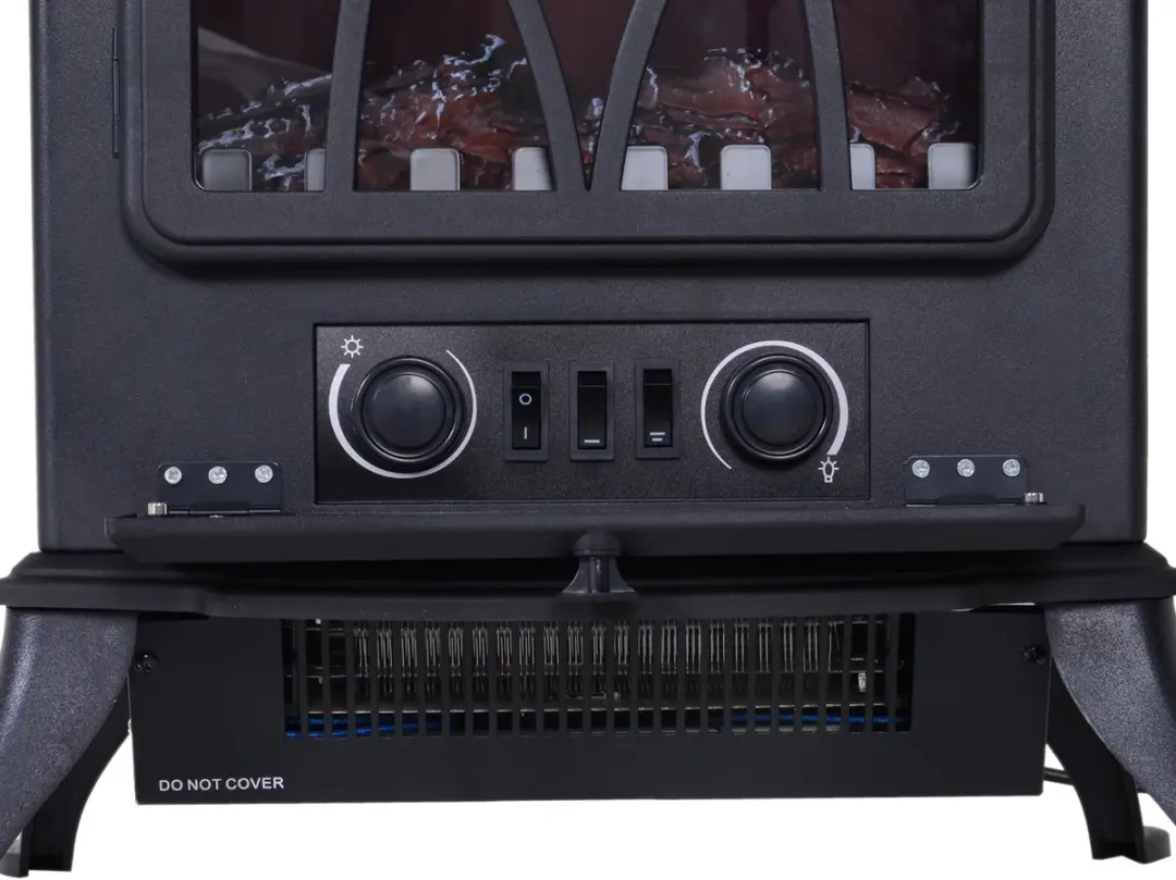 Homcom Elektrokamin L45xB28,5xH54cm - 2000W - Zwart
