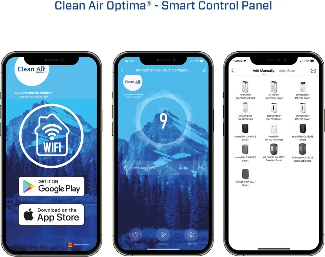 Clean Air Optima CA-503T Compact Smart Luchtreiniger - 30m² - Titanium - afbeelding 6 van 6