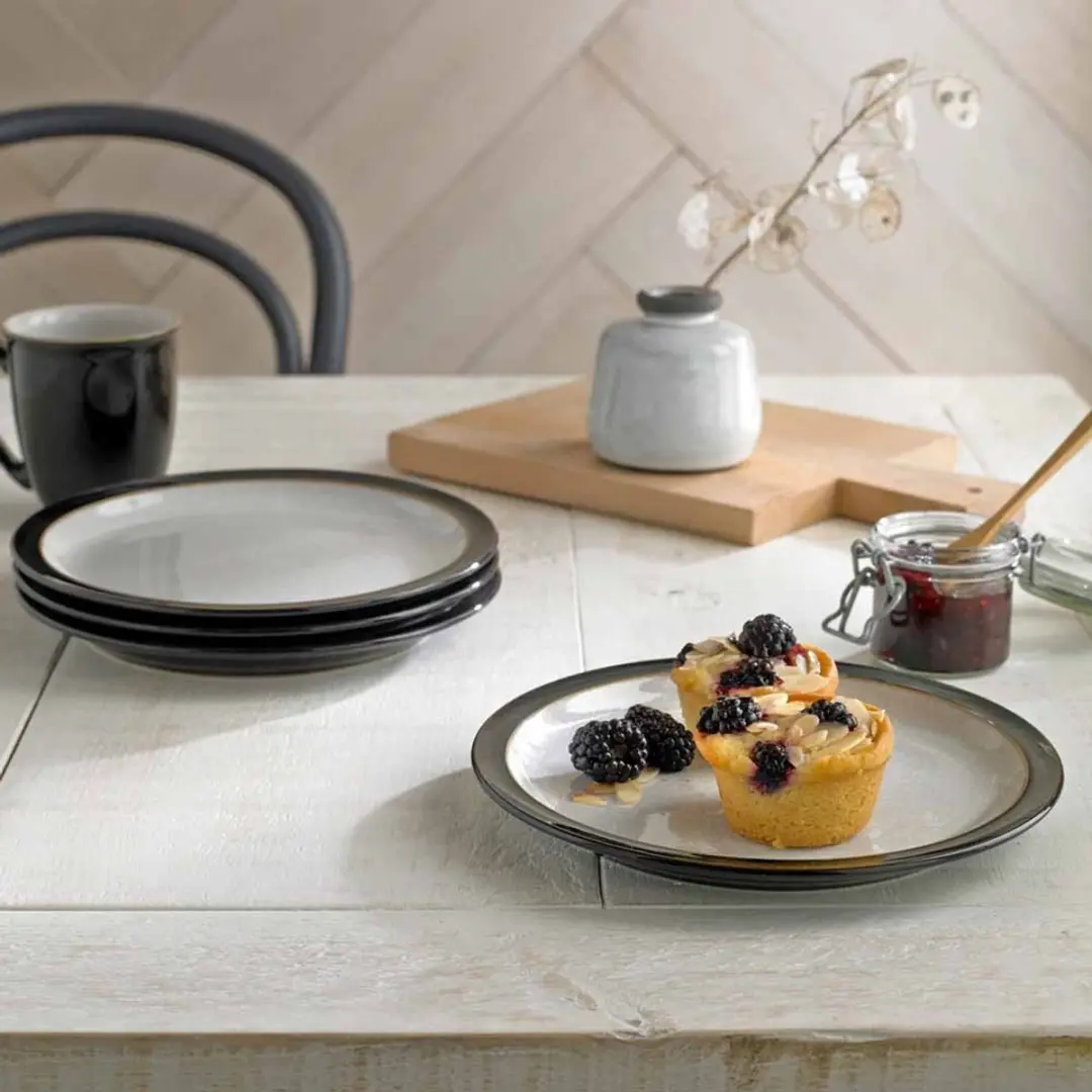 Denby Elements 406048905 Bordenset - 4 Stuks - Zwart/Wit