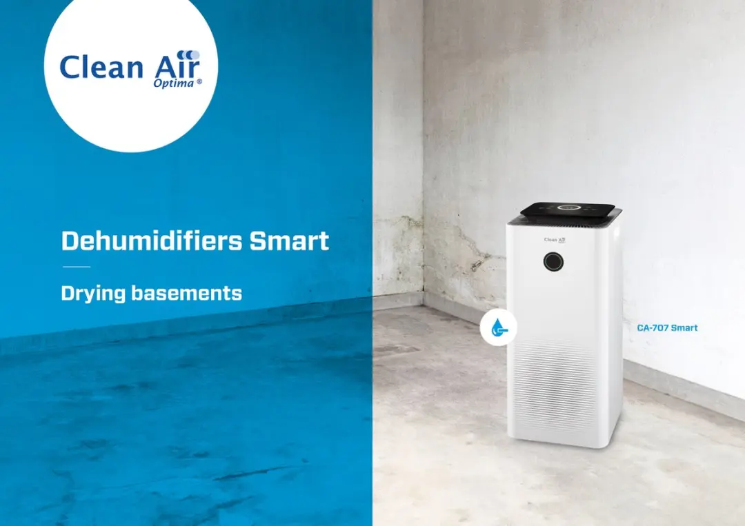 Clean Air Optima CA-707 Smart Luchtontvochtiger/Luchtreiniger 20L/dag - Wit/Zwart