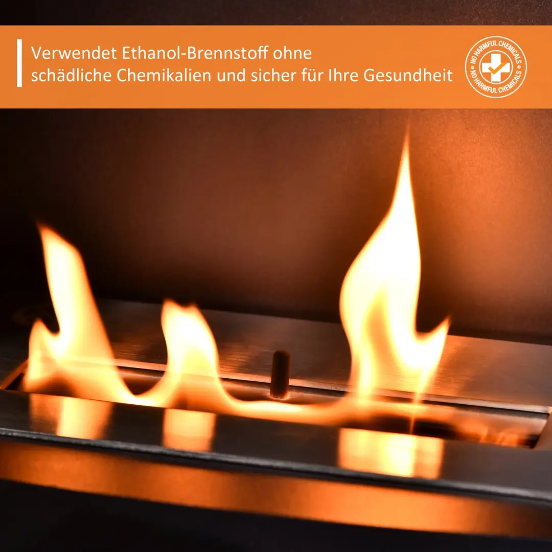 Homcom Ethanol Haard 820-209 - 6800W - Zwart