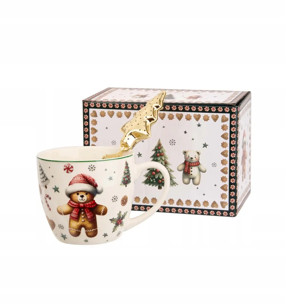 Duo Kerst Mok met Zeef 450ml