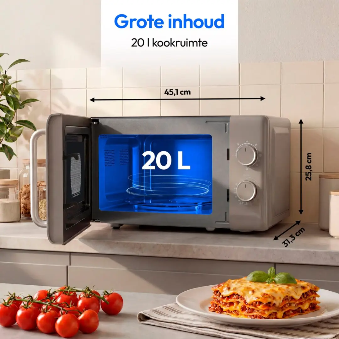 Medion Retro Mikrowelle MD100119 - 800W - 20L - Crème