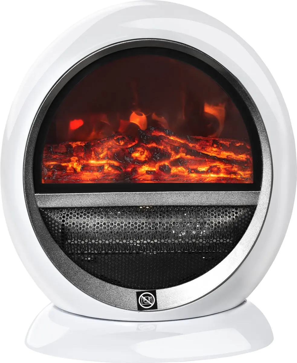 Homcom Vrijstaand Elektrische Haard 1500W 820-221V90 - Wit