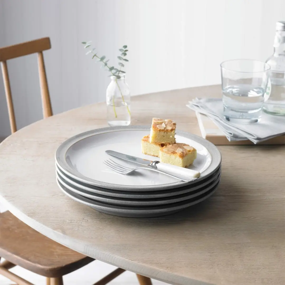 Denby 380048904 Bord - Steengoed - 4 Stuks - Grijs