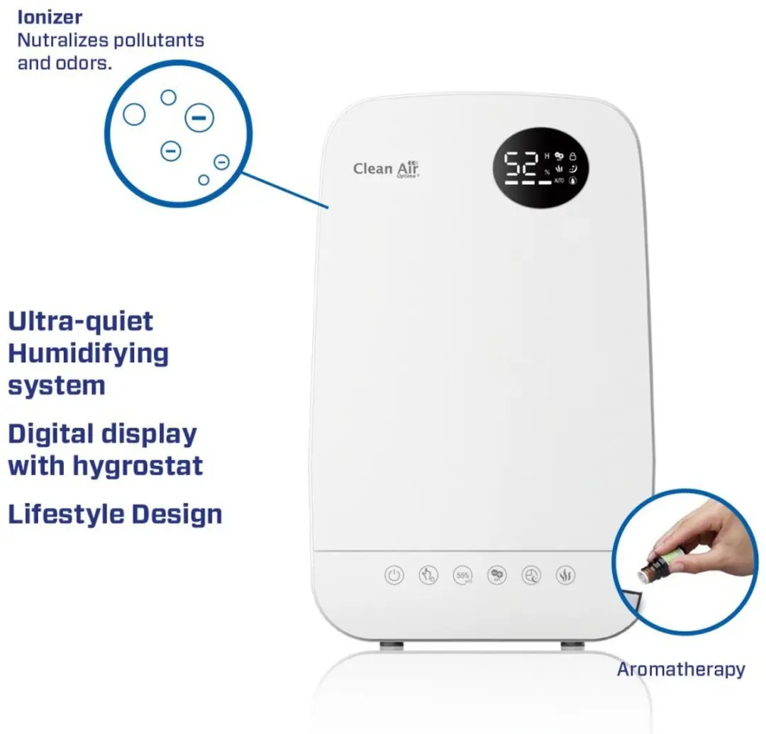 Clean Air Optima CA-606 Luchtbevochtiger - 5L - 130W - Wit