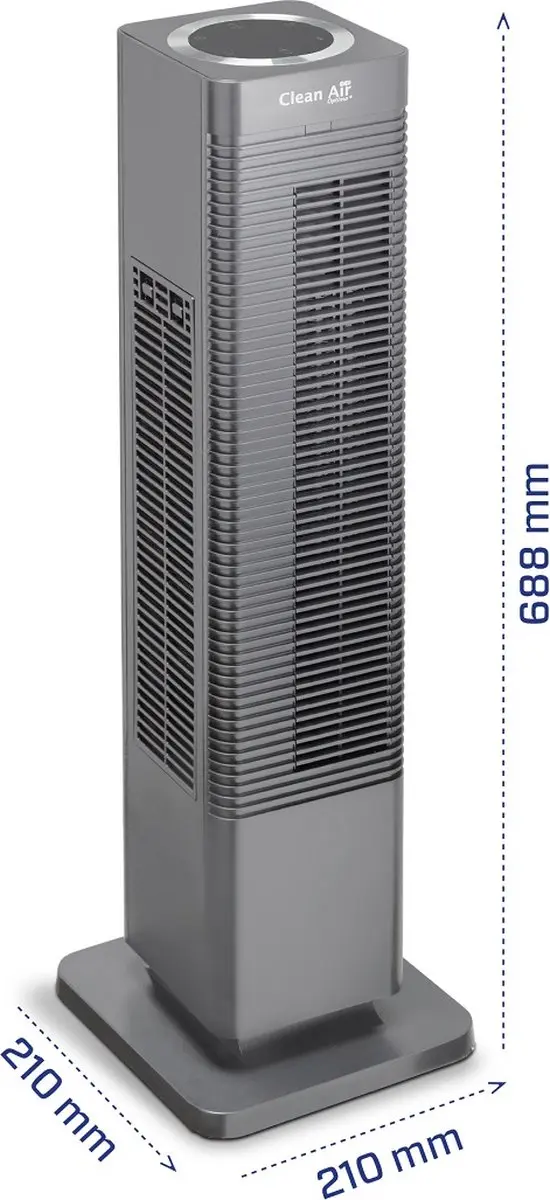Clean Air Optima CA-904G Smart Ventilator - Verwarmt & Koelt 2000W - Grijs