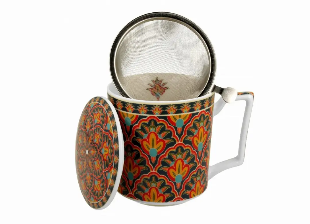 Duo Festum Mok met Infuser 400ml - Porselein Crème-wit