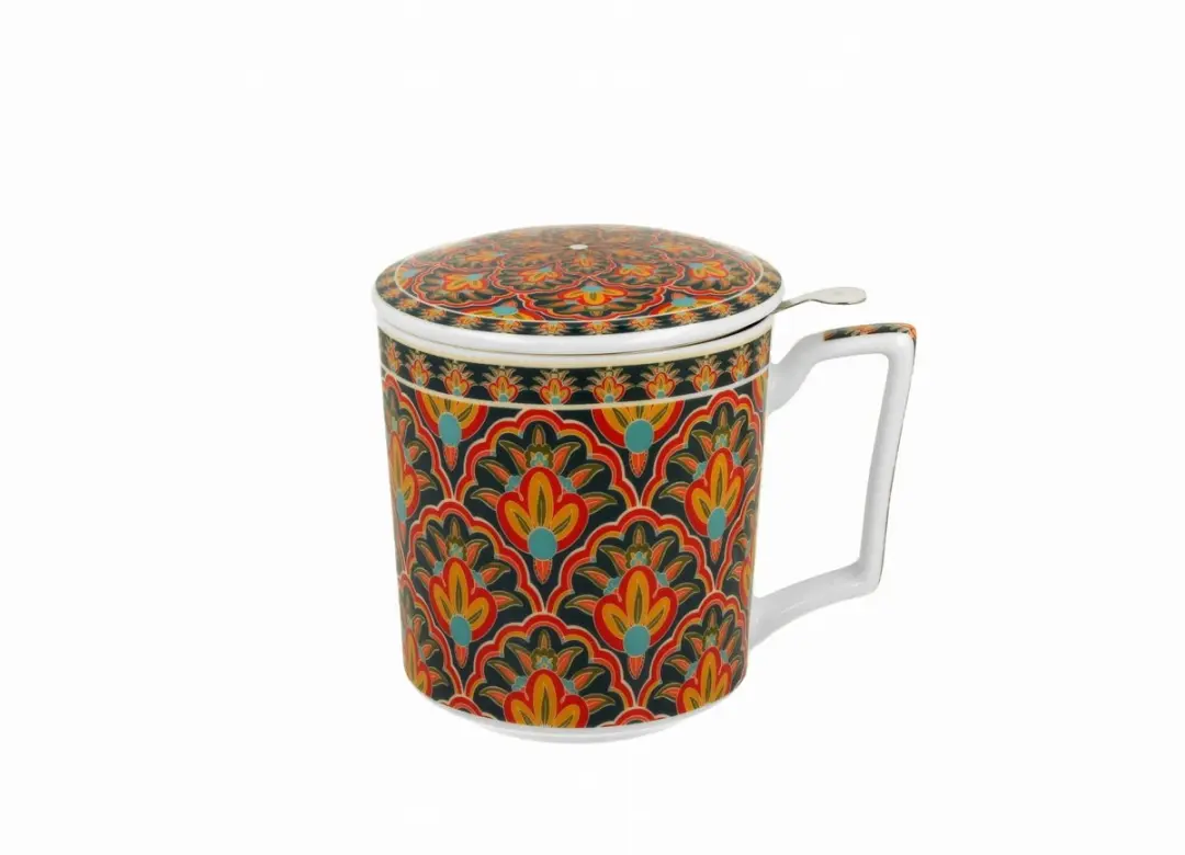 Duo Festum Mok met Infuser 400ml - Porselein Crème-wit