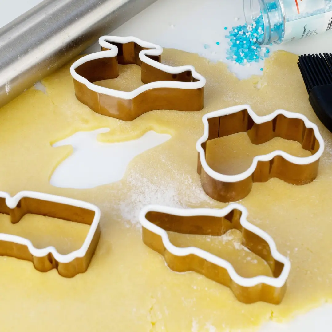 Lurch Koekjesvormpjes Voertuigen 4-delig - Roestvrij staal