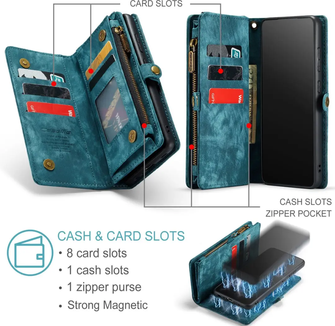 Caseme CSM-33729 Portemonnee Hoesje - Samsung Galaxy A52/A52s - Blauw