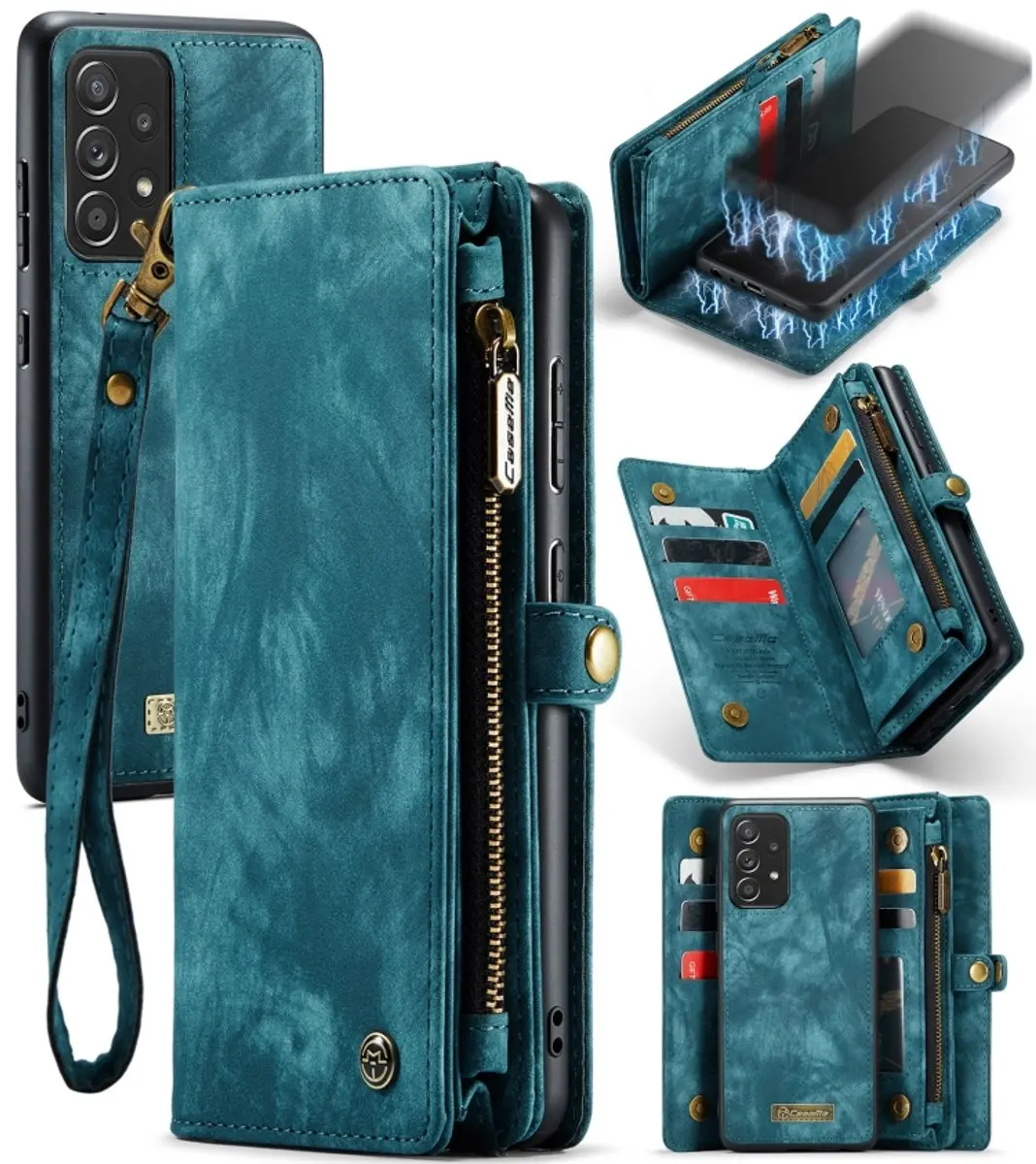 Caseme CSM-33729 Portemonnee Hoesje - Samsung Galaxy A52/A52s - Blauw