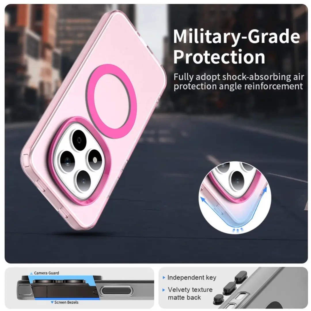 Selected MagSafe Backcover Xiaomi Redmi Note 15 Pro 5G - Roze & Transparant - afbeelding 6 van 6