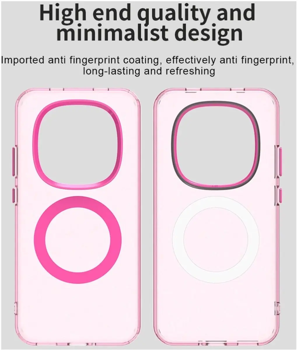 Selected MagSafe Backcover Xiaomi Redmi Note 15 Pro 5G - Roze & Transparant