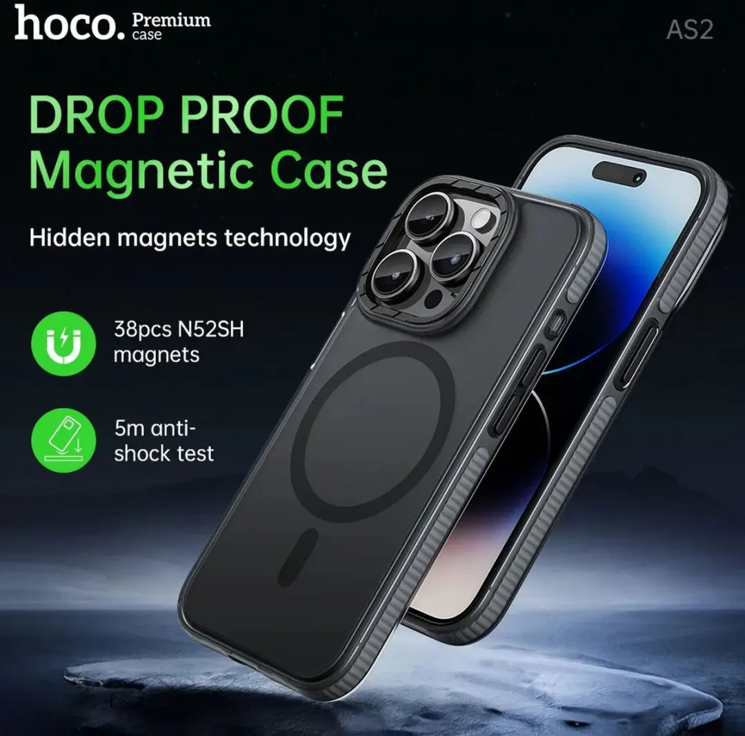 Hoco Lord Series MagSafe Hoesje - iPhone 15 Plus - Zwart