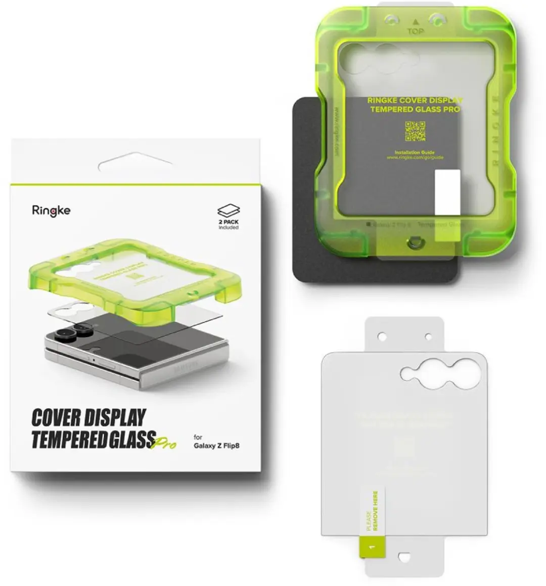 Ringke Cover Display Pro Samsung Galaxy Z Flip8 - 9H Glas - 2 Stuks