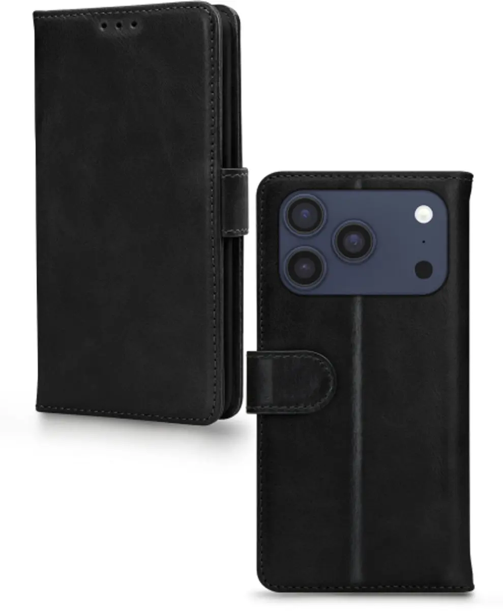 Mobilize Premium Gelly Wallet Book Case iPhone 18 Pro Max - 3 Pasjes - Zwart