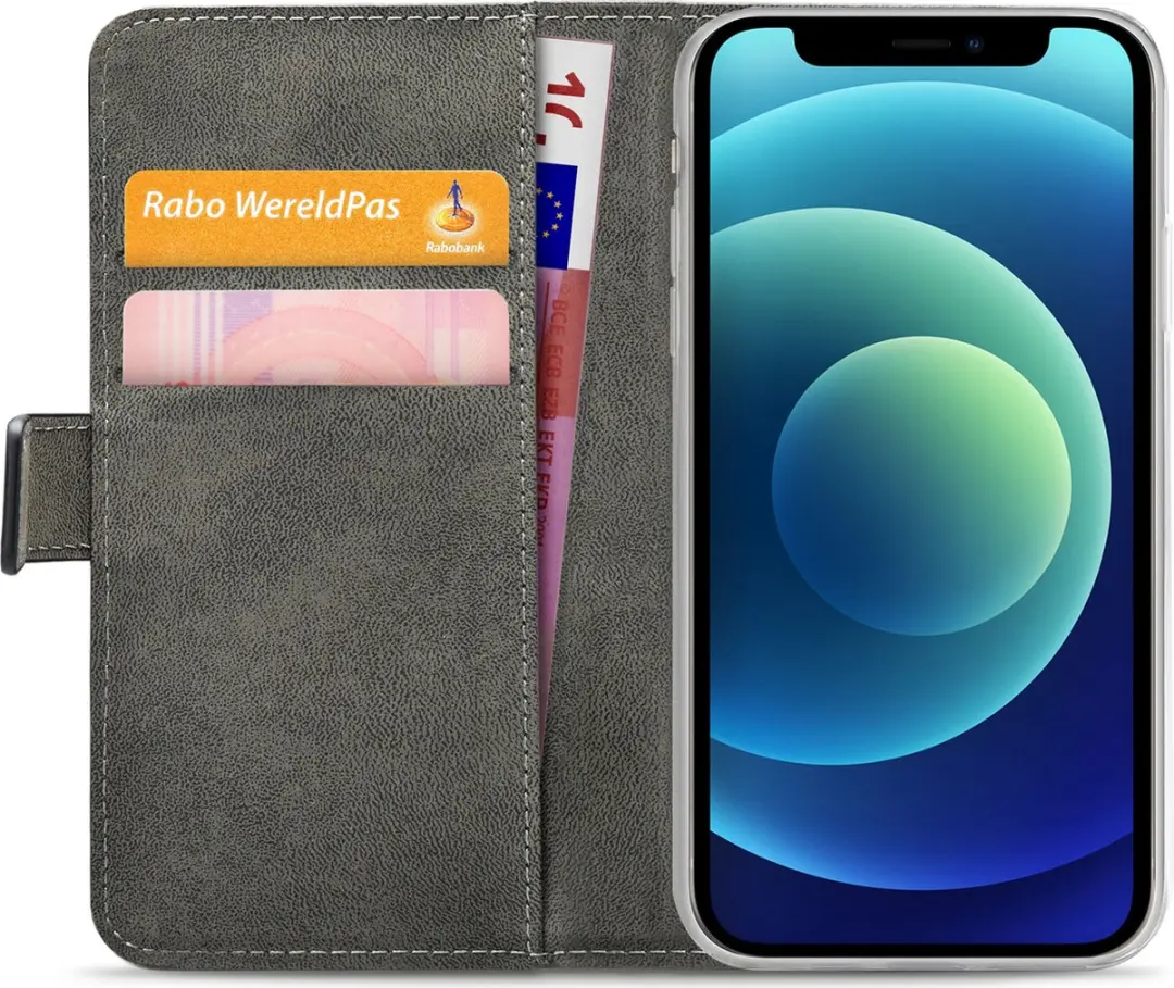 Mobilize Classic Gelly Wallet Hoesje iPhone 12 Mini - 2 Pasjes - Zwart