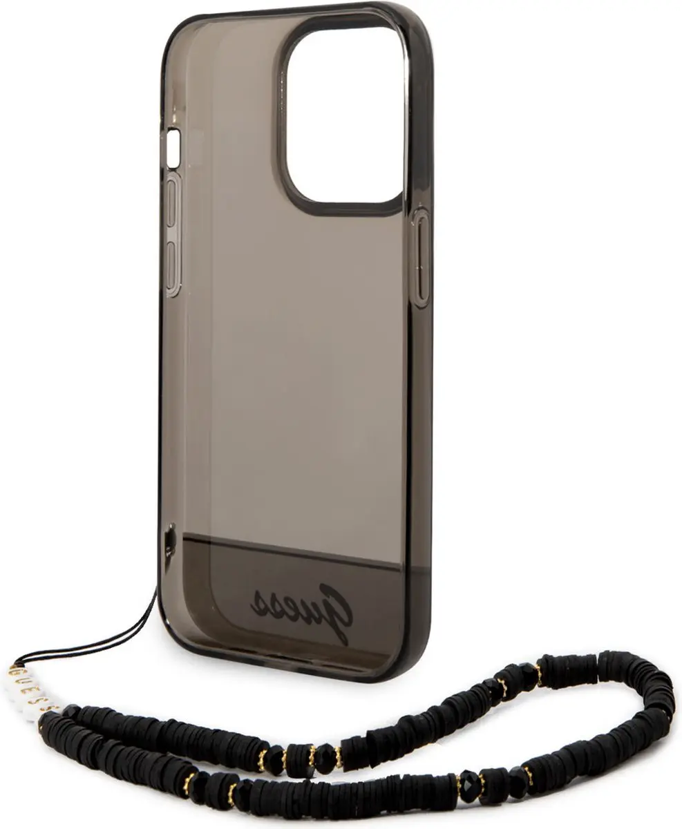 Guess Hoesje iPhone 14 Pro Max 3666339064198 - Doorzichtig - Zwart