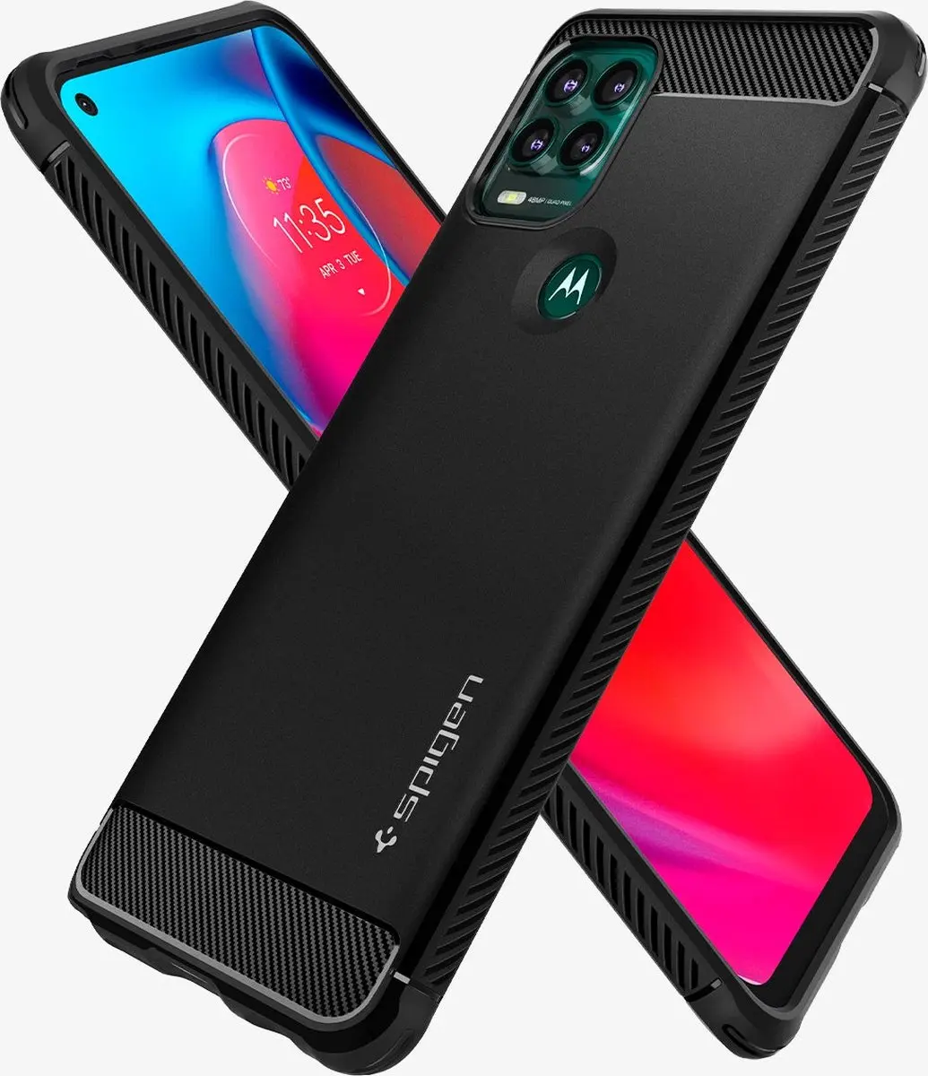 Spigen Rugged Armor Telefoonhoesje - Motorola Moto G Stylus 5G - Transparent