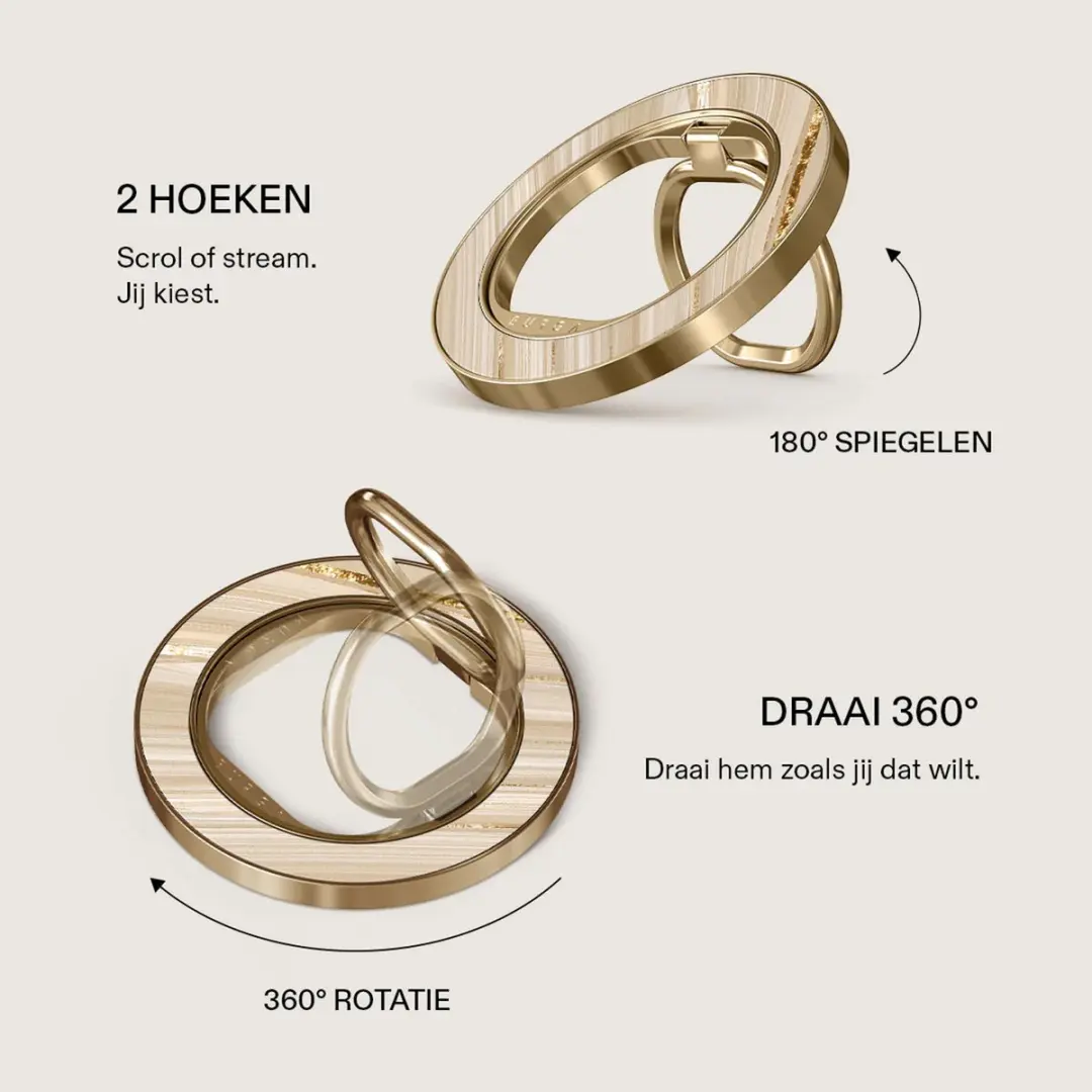 Burga Magnetic Ringholder Gold - Telefoonbutton Full Glam