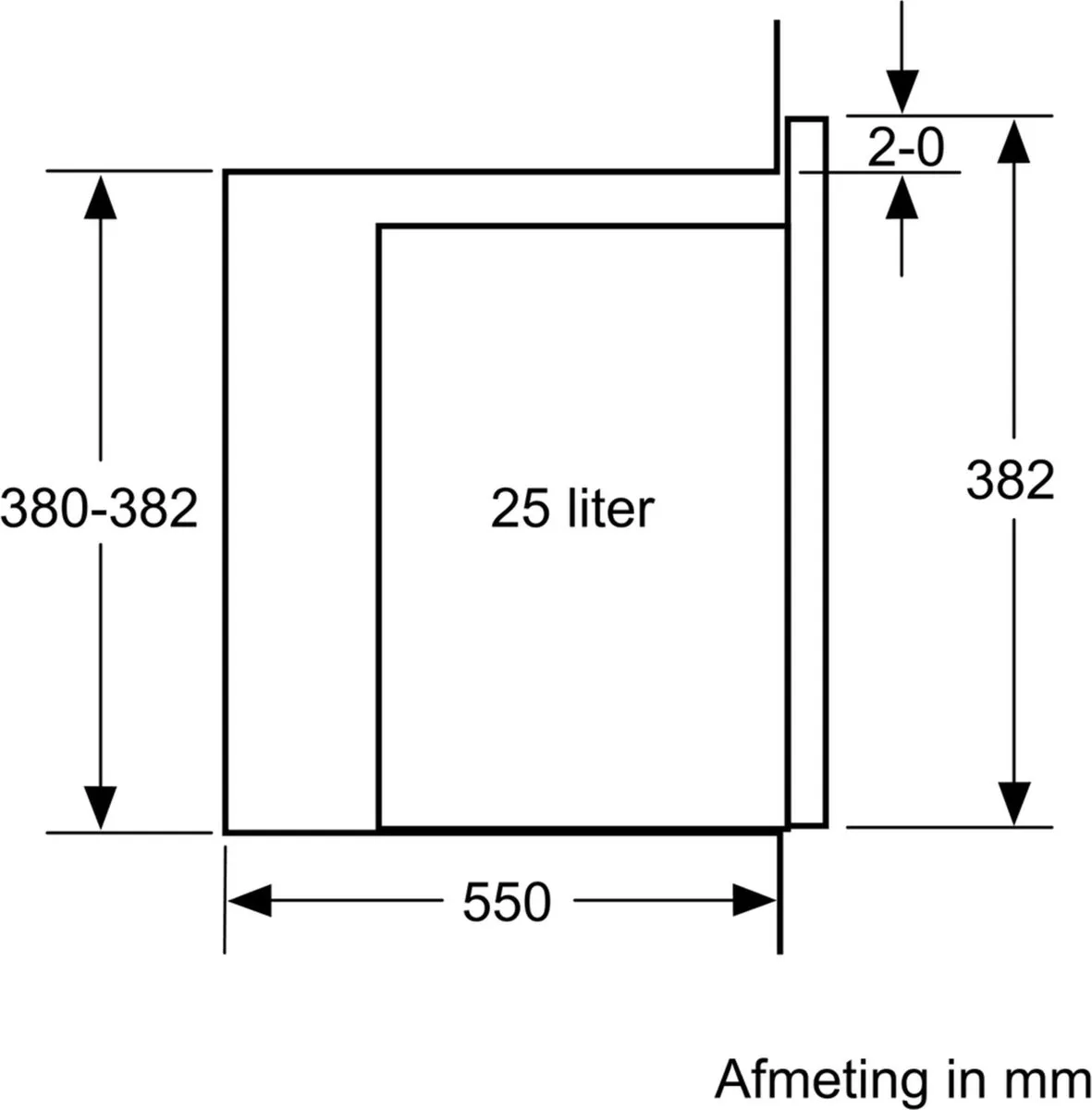 Siemens iQ500 BE555LMB1 Inbouwmagnetron 900W - 25L - Zwart