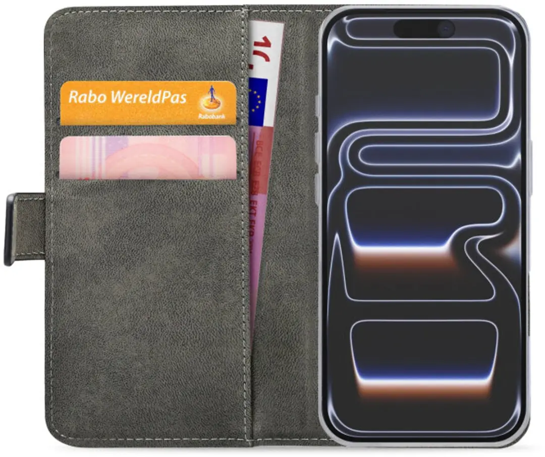Mobilize Classic Gelly Wallet Book Case iPhone 17/18 Pro - Zwart