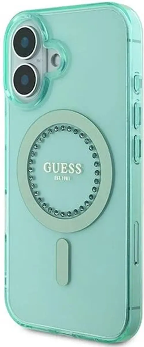 GUESS IML Hoesje iPhone 16 - Groen - MagSafe