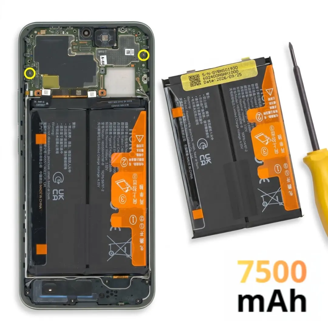 Honor Magic 8 Lite Service Pack - 7500mAh - Zwart/Oranje