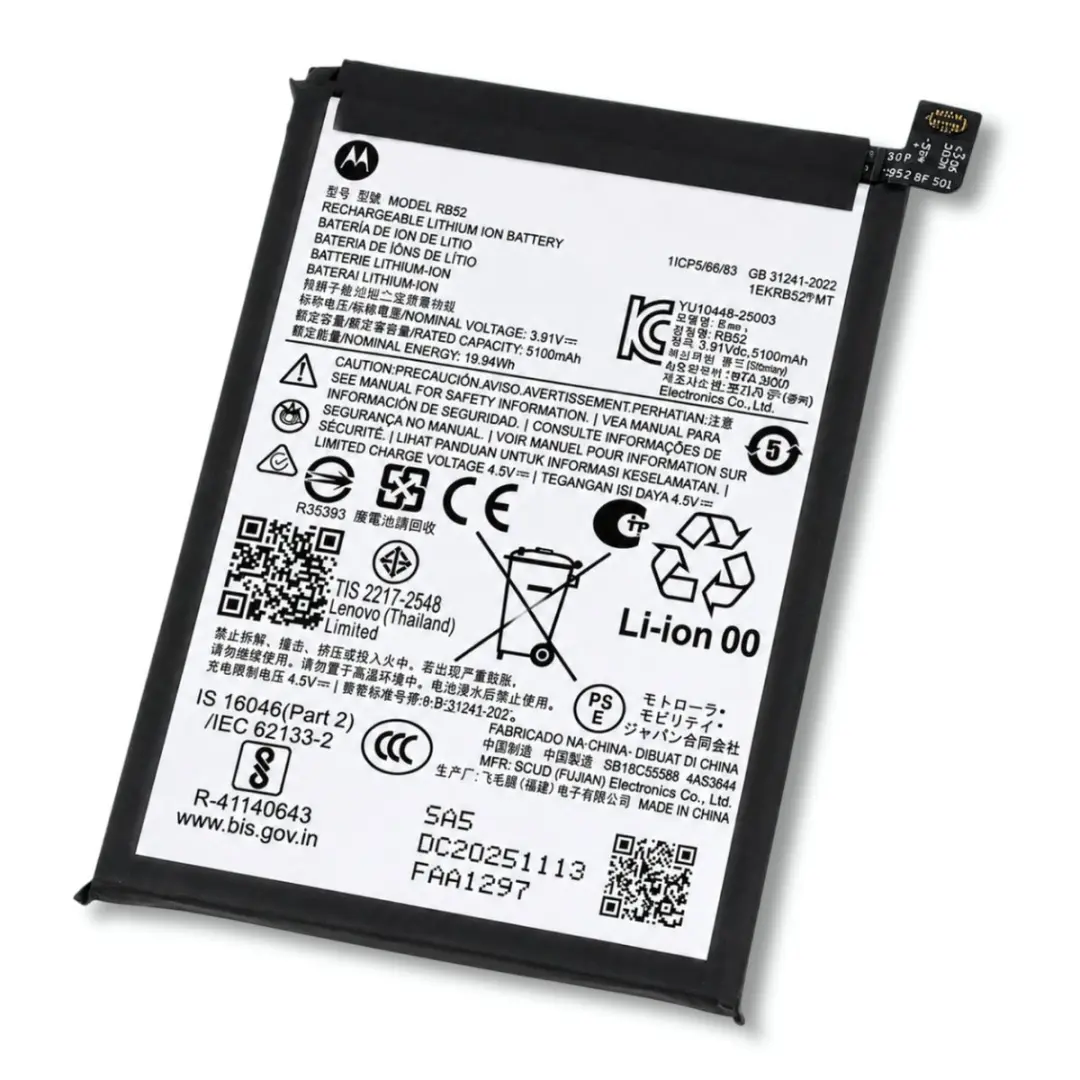 Motorola Moto G56 RB52 Batterij 5200mAh - Zwart