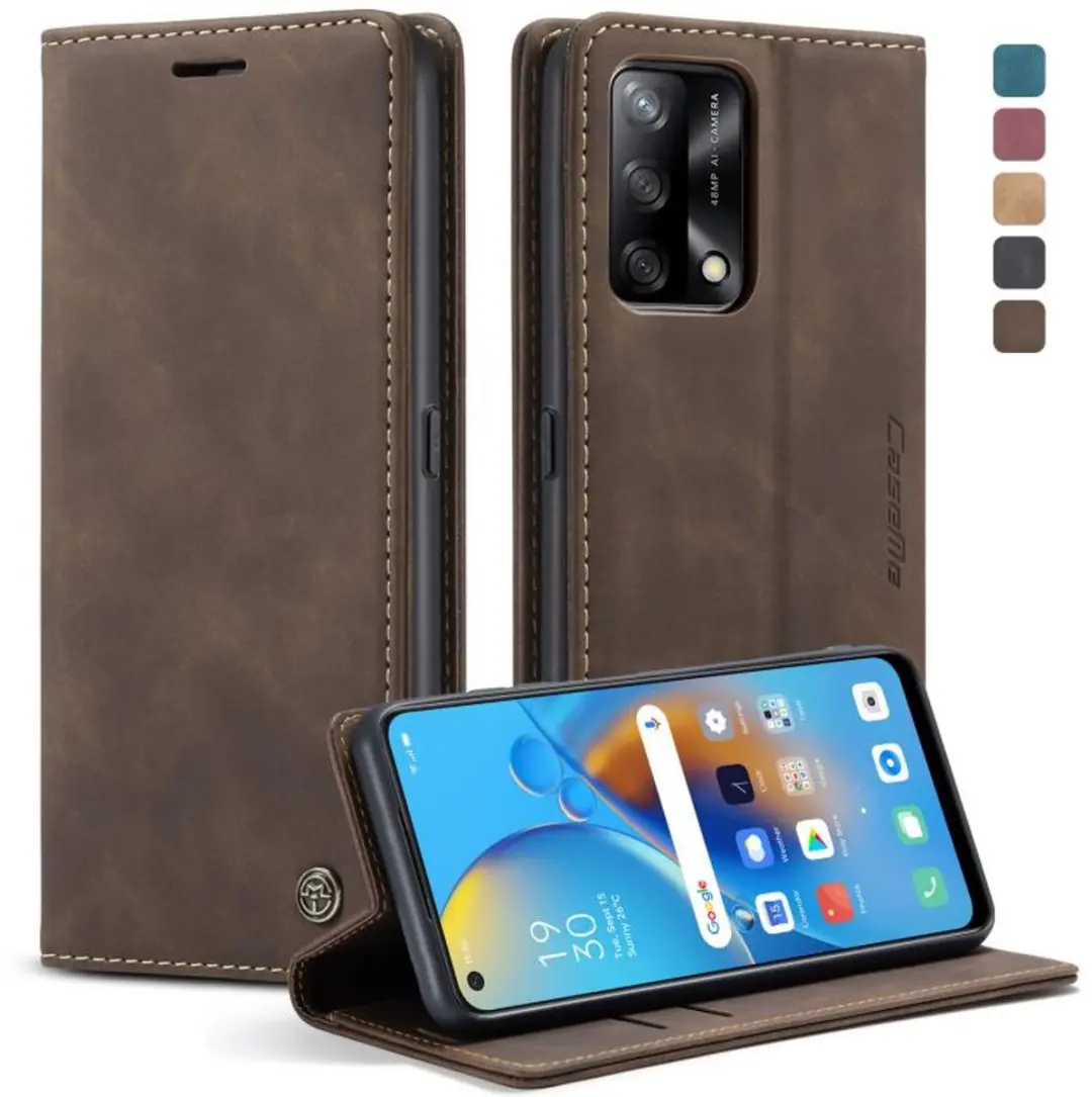 CaseMe Telefoonhoes OPPO A74 4G - Koffie - 734VSGB521