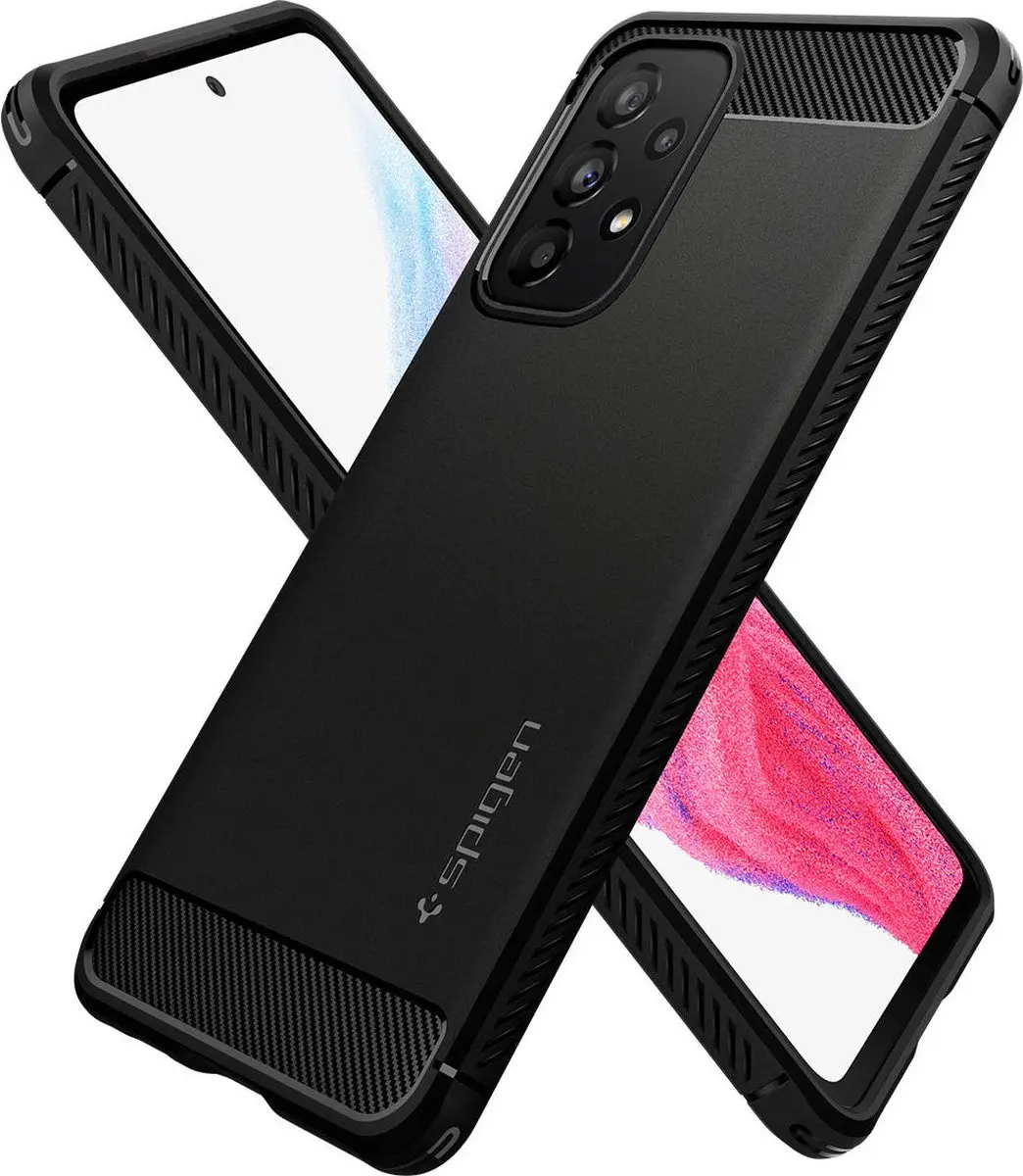 Spigen Rugged Armor ACS04159 Hoesje - Samsung Galaxy A53 - Zwart