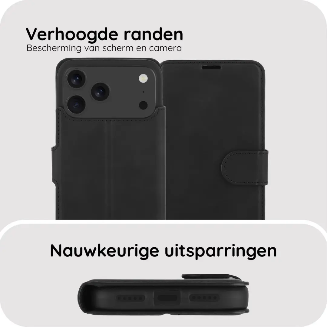 Just in Case iPhone 17 Pro Max Hoesje MAP2938PW1 - Pasjeshouder - Zwart