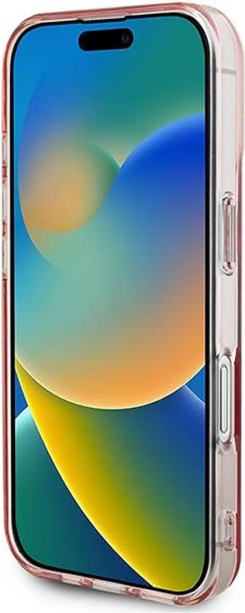 GUESS IML Hoesje iPhone 16 - Roze - MagSafe