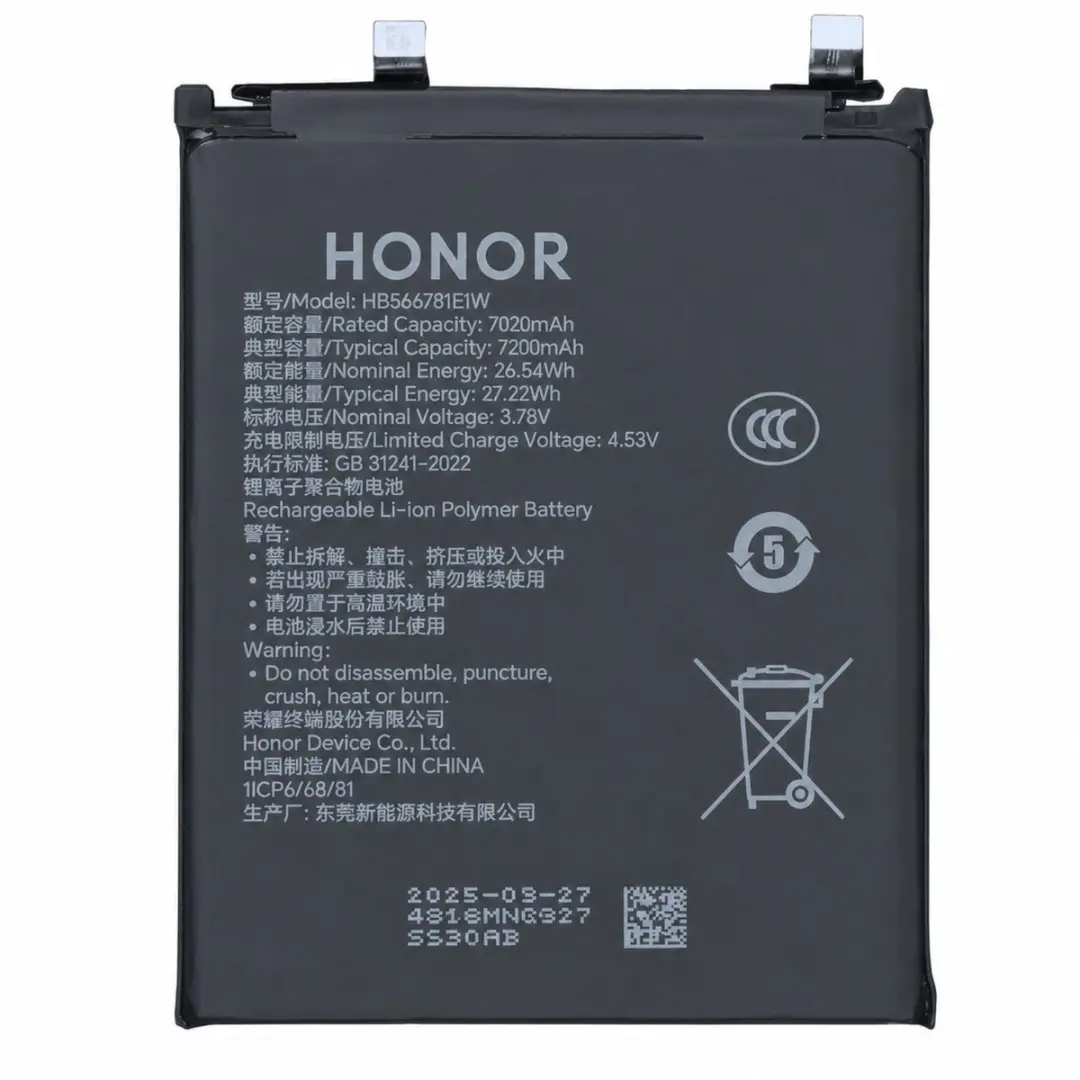 Honor Magic 8 Pro Interne Batterij 7100mAh