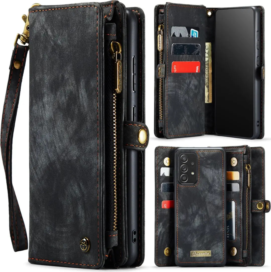 Caseme CSM-33726 Portemonnee Hoesje - Samsung Galaxy A52/A52s - 8 Pasjes - Zwart