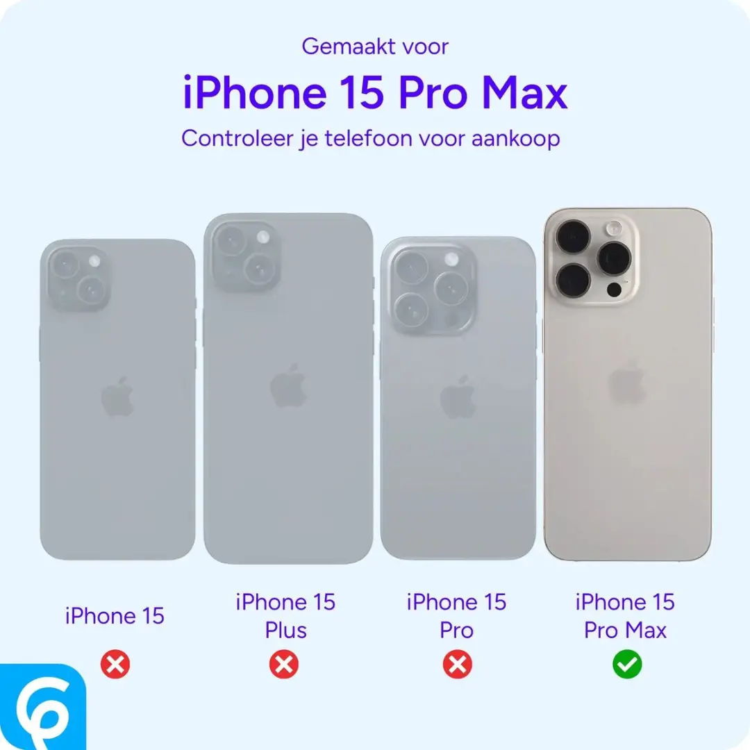 Selected by GSMpunt.nl iPhone 15 Pro Max Hoesje Roze - Dun TPU