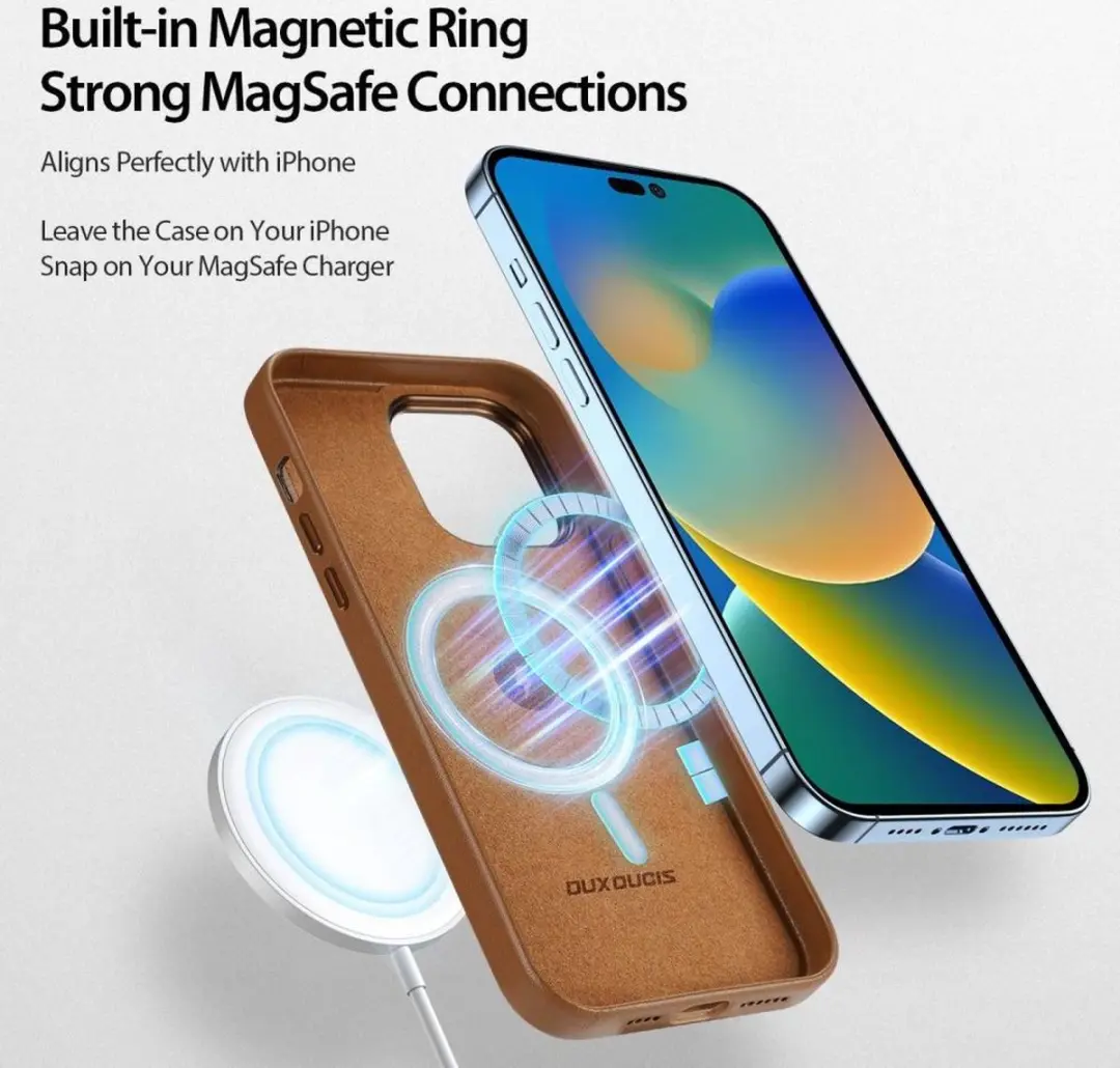 Dux Ducis Grit Apple Hoesje iPhone 14 Pro Max - Bruin