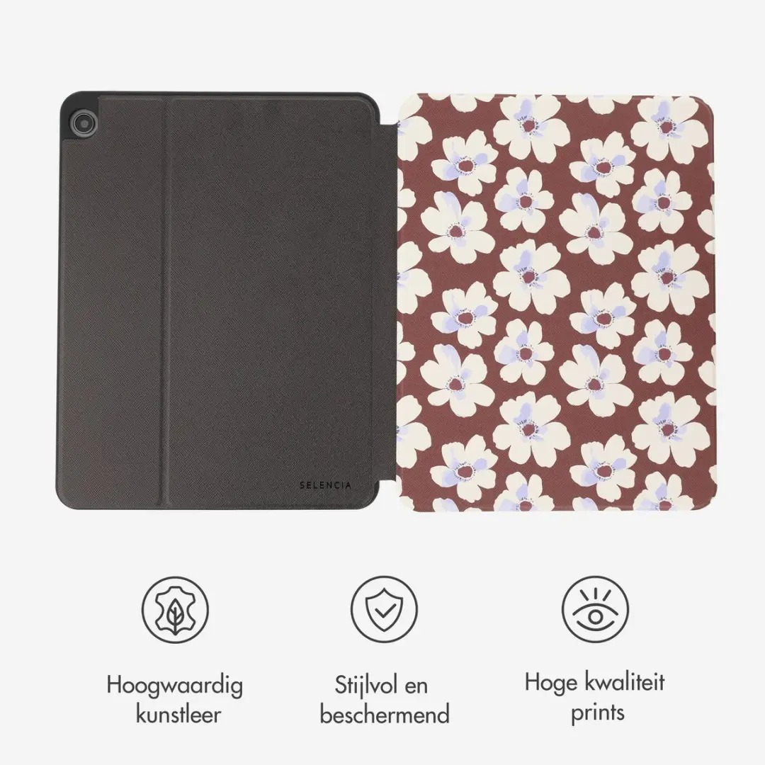 Selencia SH00098500 Tablethoes - Samsung Galaxy Tab A9/A11 Plus 11" - Choco Flower Pop
