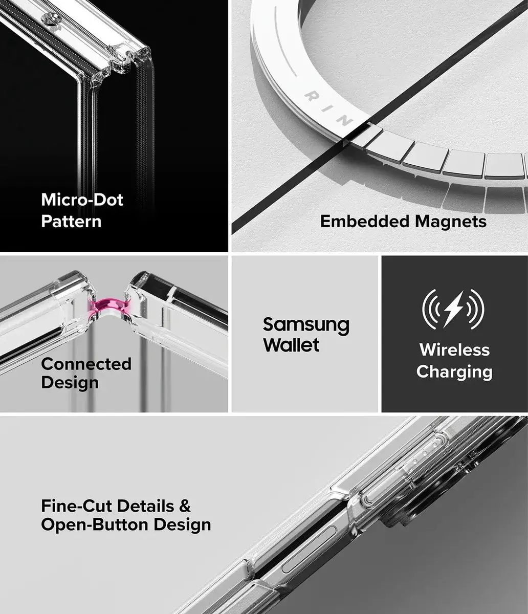 Ringke Fusion Magnetic Hoesje Samsung Galaxy Z Fold8 Ultra - Transparant