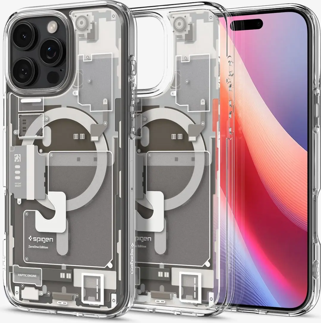 Spigen Ultra Hybrid Zero One ACS08381 iPhone 16 Pro Max Hoes - Titanium/Wit